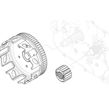 OVERDRIVE PRIMARY GEAR KIT (65-19T)
